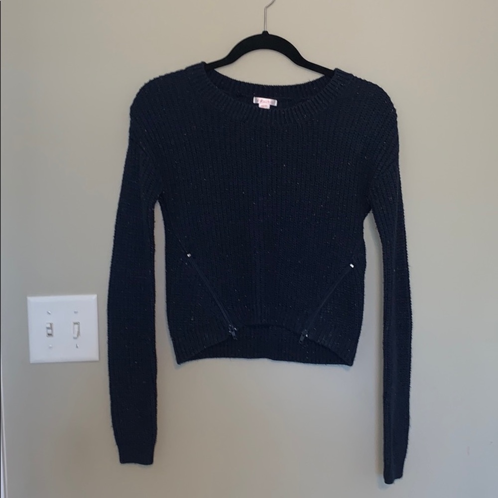 NWOT Navy Cropped Sweater